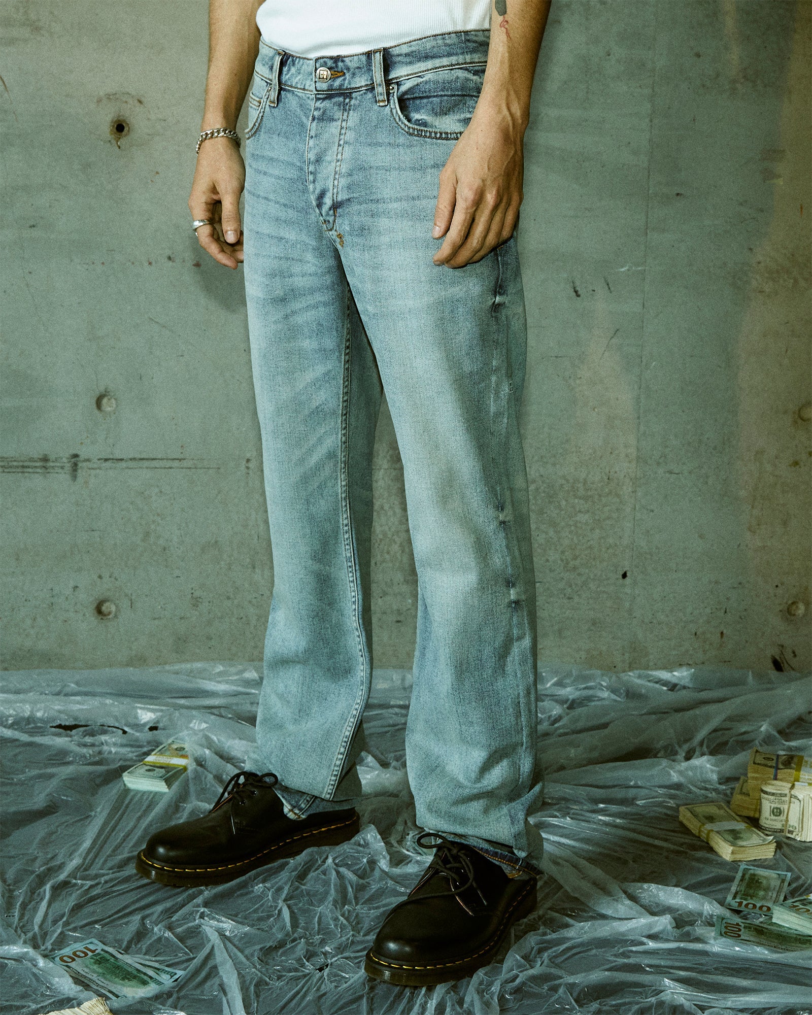 Mens Bronko Pure Dynamite Bootcut Denim Jeans