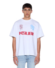 Mens Rugged Ekcess Ss Tee White/Red Tees