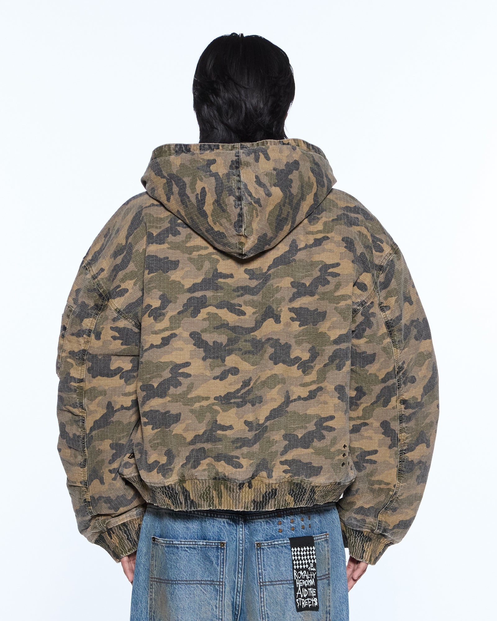 Mens Plated Bomber Jacket Camo Jackets