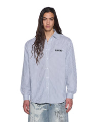 Mens Haunted Ksignature Ls Shirt Black Stripe Shirts