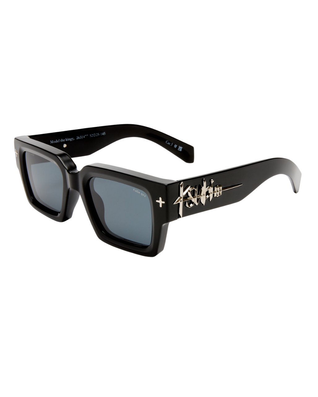 The Kingy Sunglasses Black Silver
