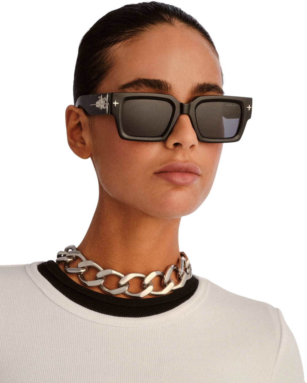 The Kingy Sunglasses Black Silver