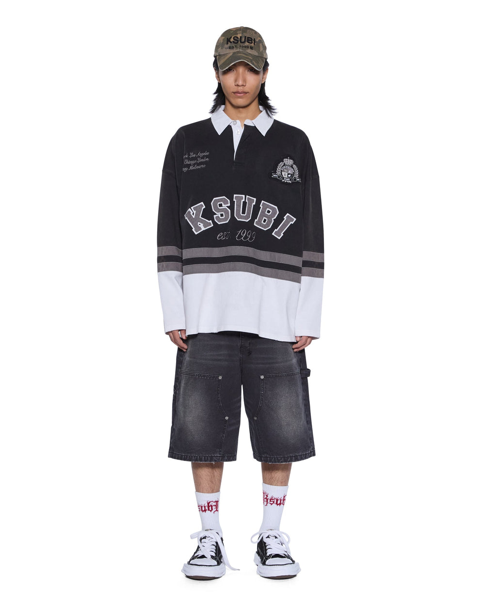 Mens Duke Rugby Ls Jersey Black Fashion Tops