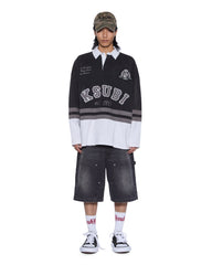 Mens Duke Rugby Ls Jersey Black Fashion Tops