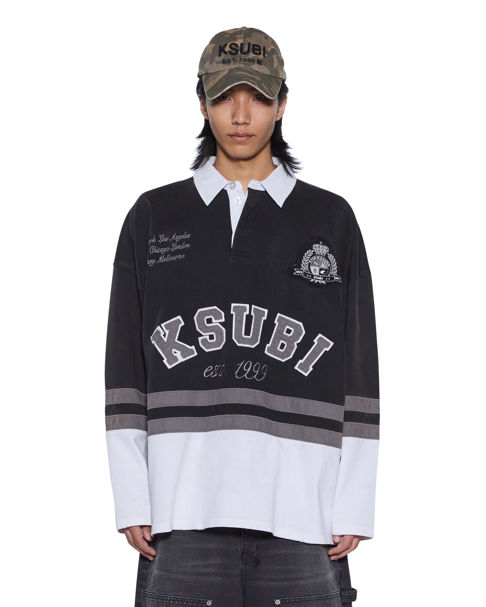 Mens Duke Rugby Ls Jersey Black Fashion Tops