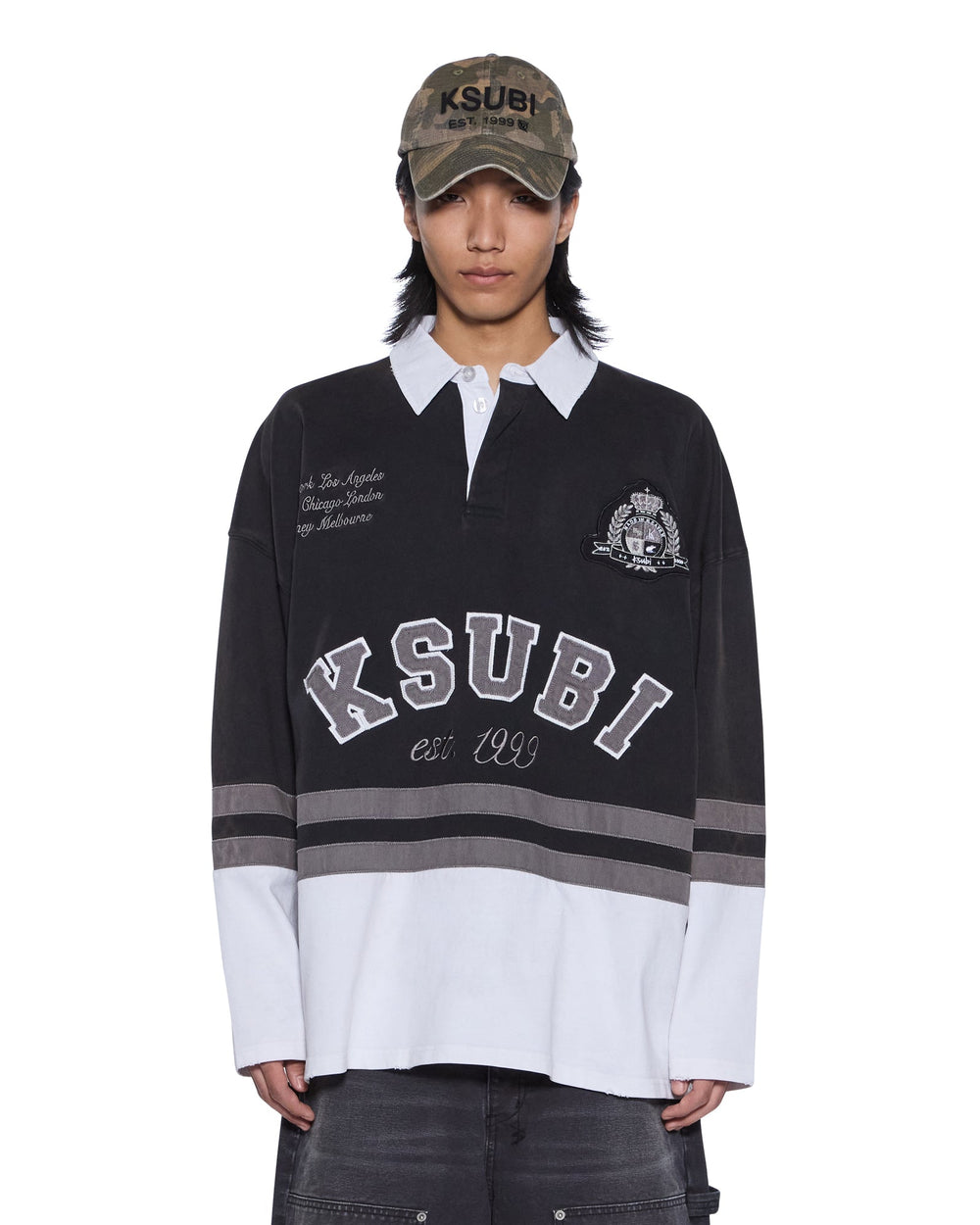 Mens Duke Rugby Ls Jersey Black Fashion Tops