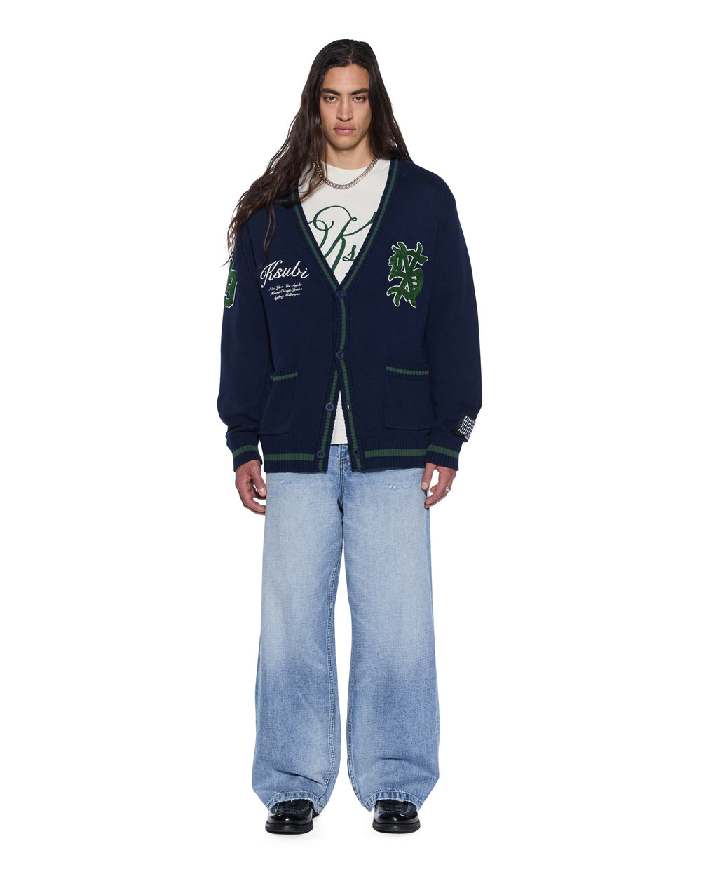 Mens Playoff Cardigan Midnight Knitwear