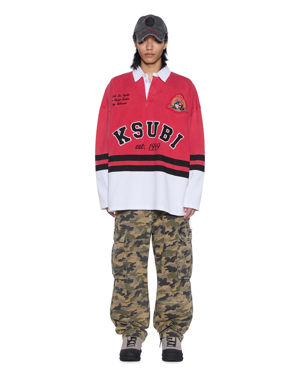 Mens Duke Rugby Ls Jersey Red Fashion Tops