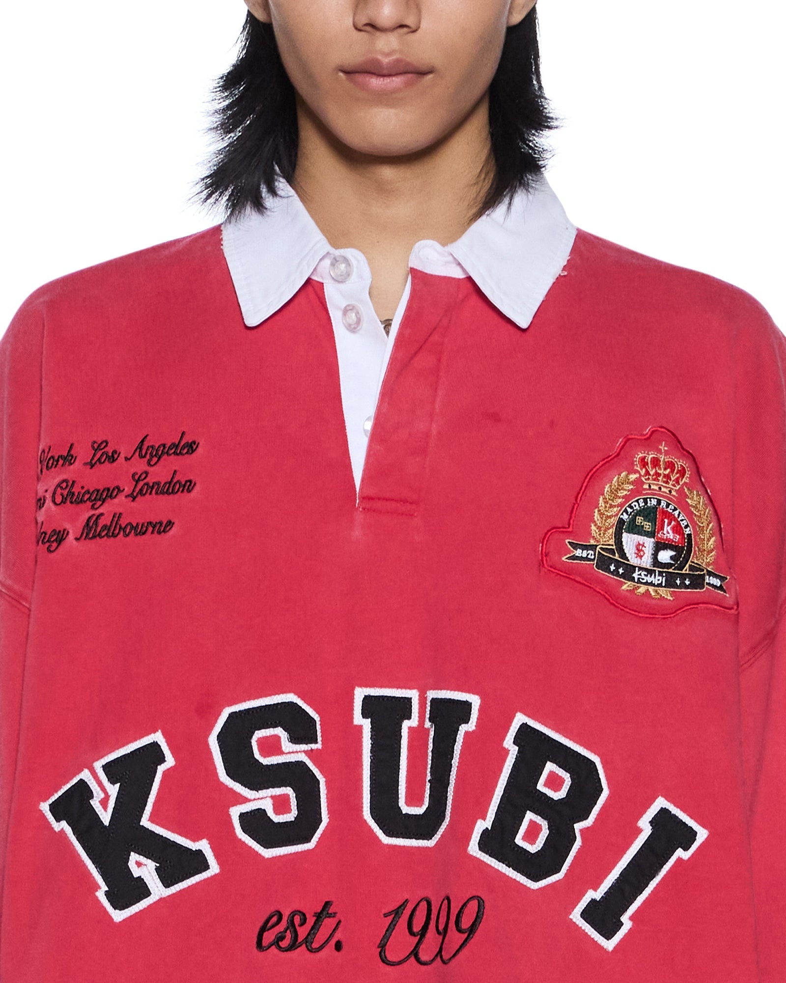 Mens Duke Rugby Ls Jersey Red Fashion Tops