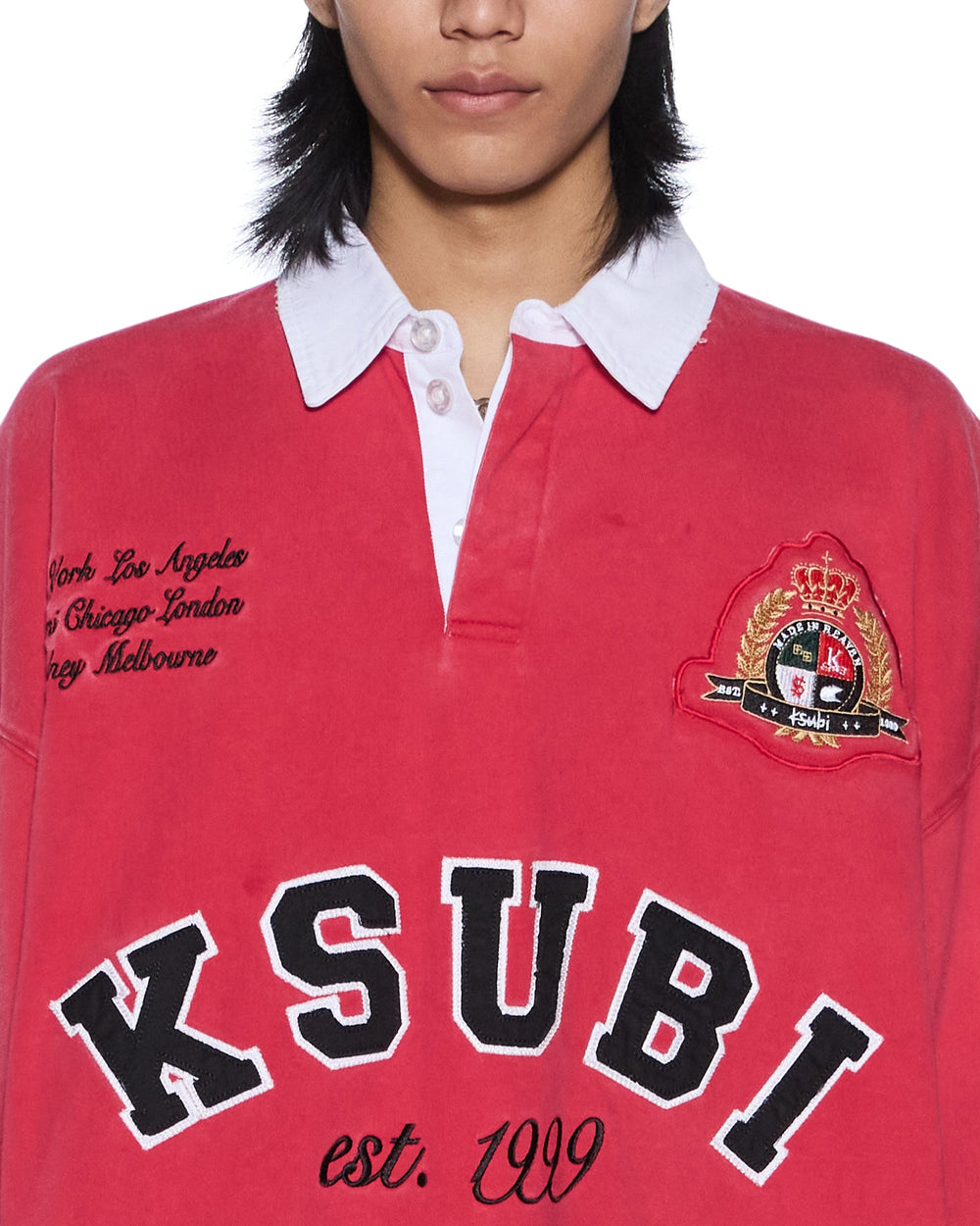 Mens Duke Rugby Ls Jersey Red Fashion Tops