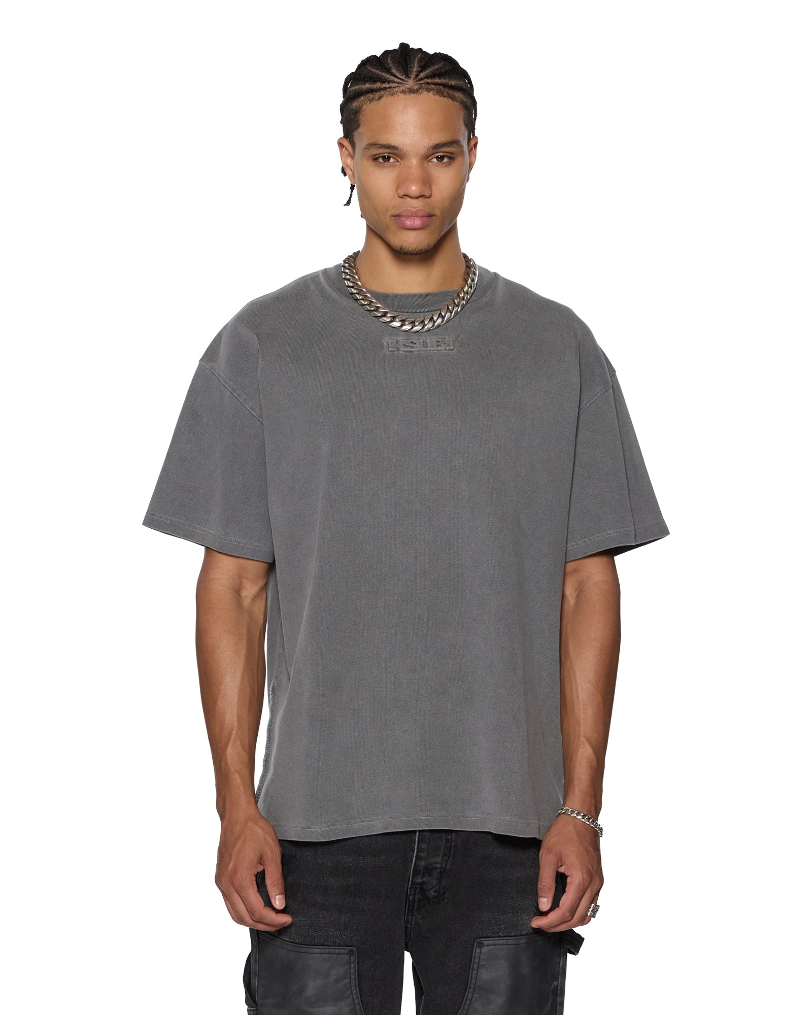 Mens Intruder Ekcess Ss Tee Charcoal Tees