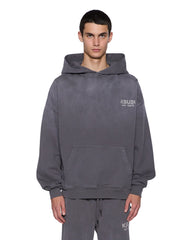 Mens State Ekcess Hoodie Charcoal Fade Fleece