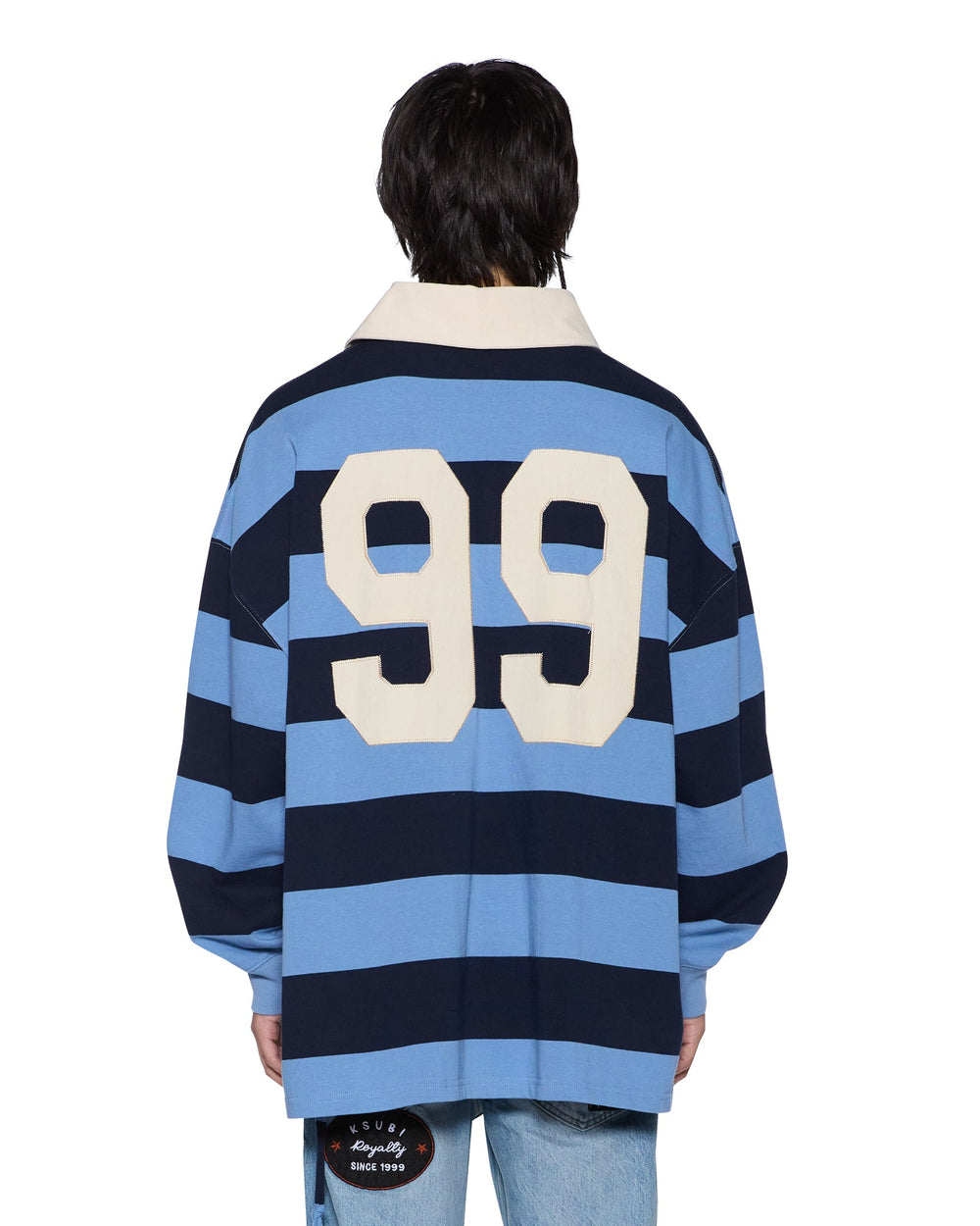 Mens Rugged Rugby Jersey Faded Ice Fashion Tops