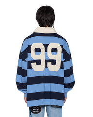 Mens Rugged Rugby Jersey Faded Ice Fashion Tops