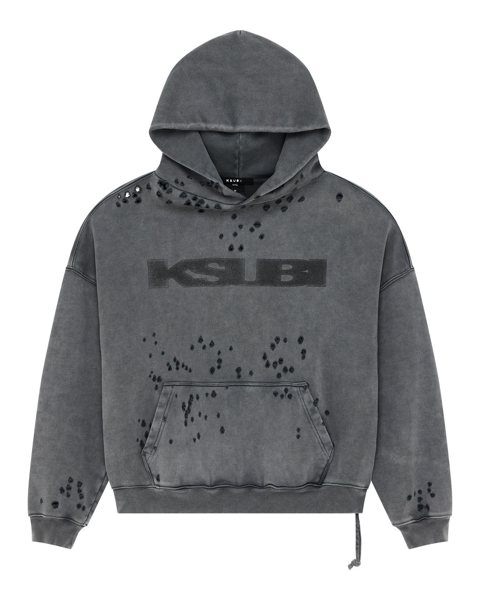 Mens Blasted Ekcess Hoodie Rhino Fleece