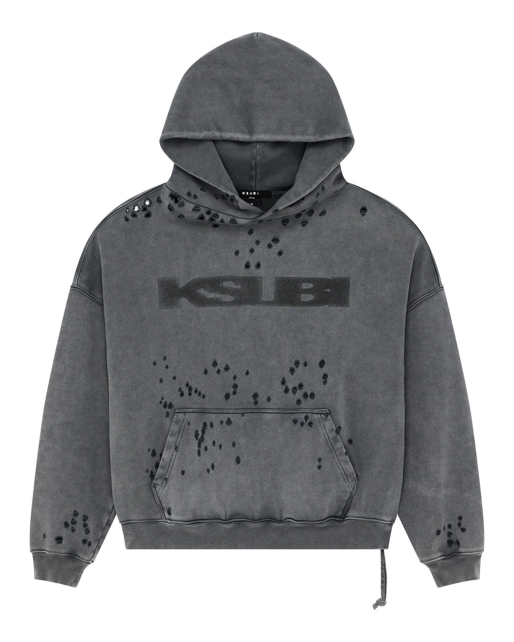 Mens Blasted Ekcess Hoodie Rhino Fleece