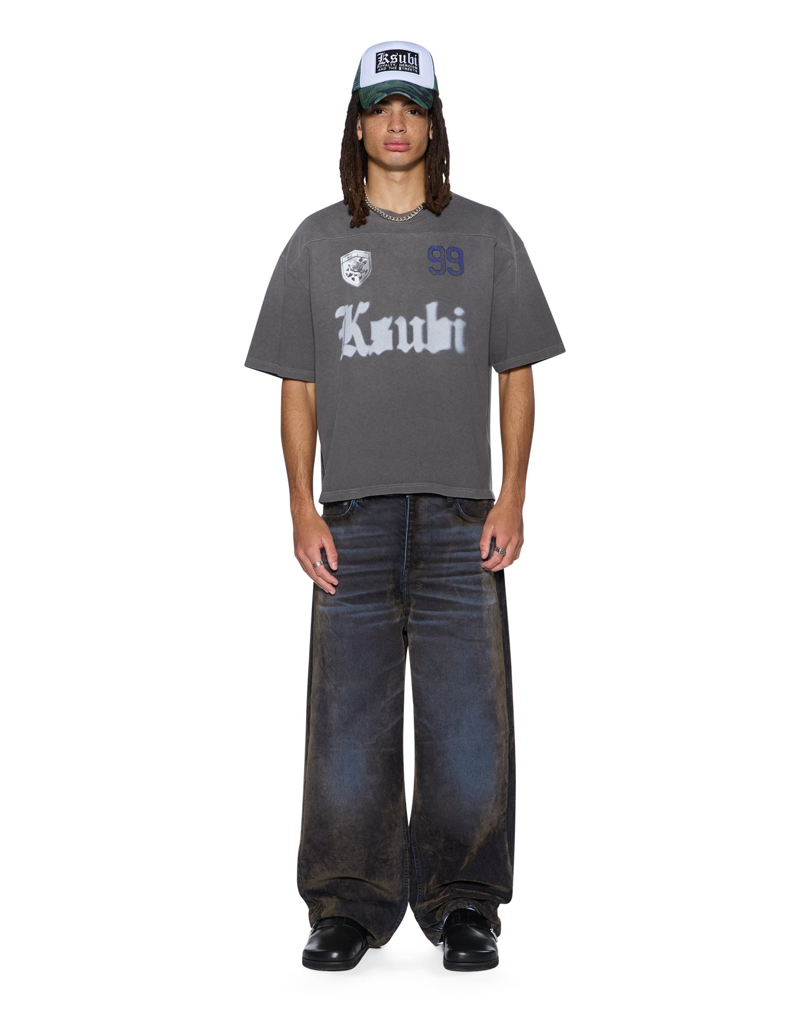 Mens Utopia Halen Raglan Ss Tee Charcoal Tees