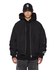Mens Intruder Bomber Jacket Black Jackets