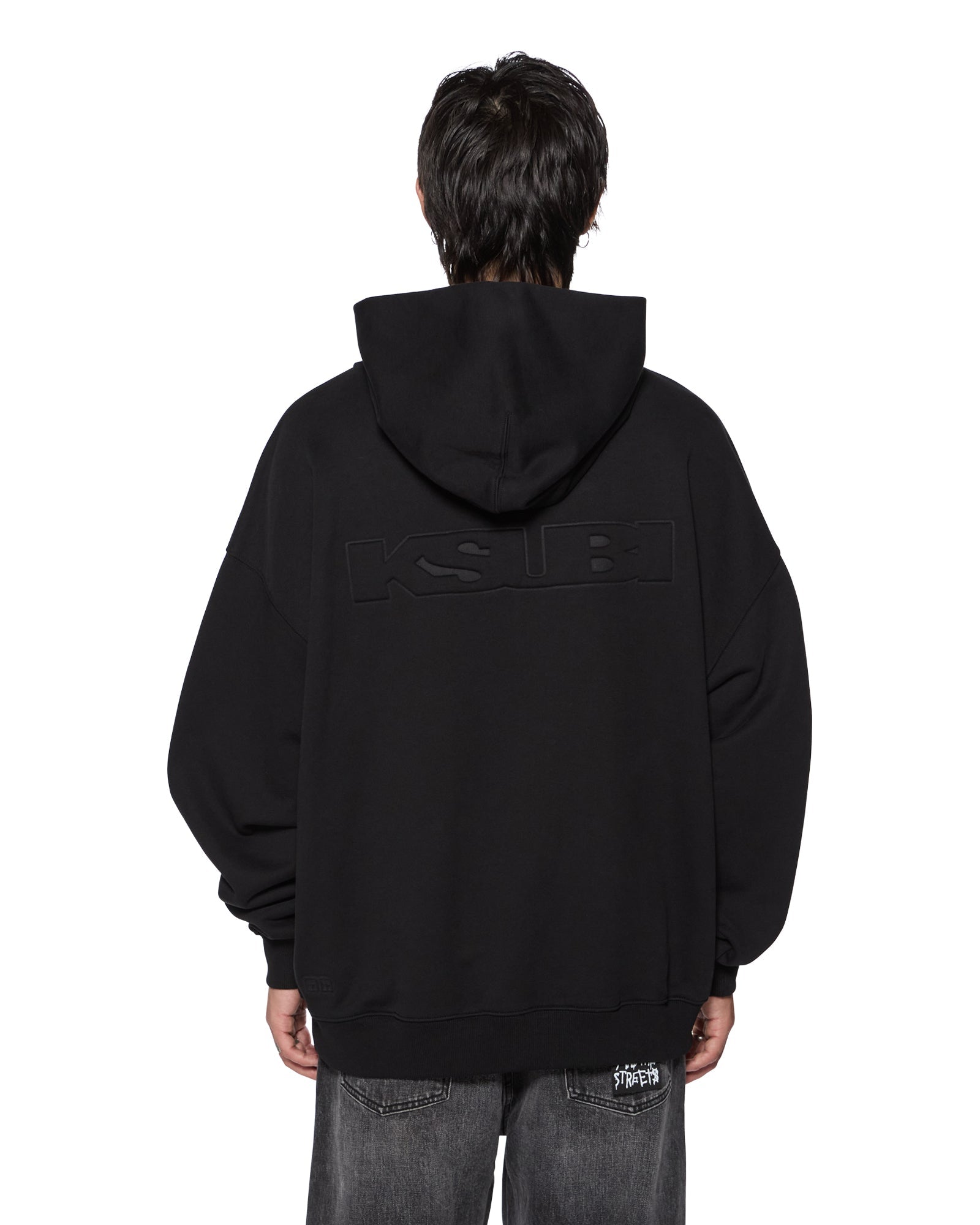 Mens Intruder Ekcess Hoodie Jet Black Fleece