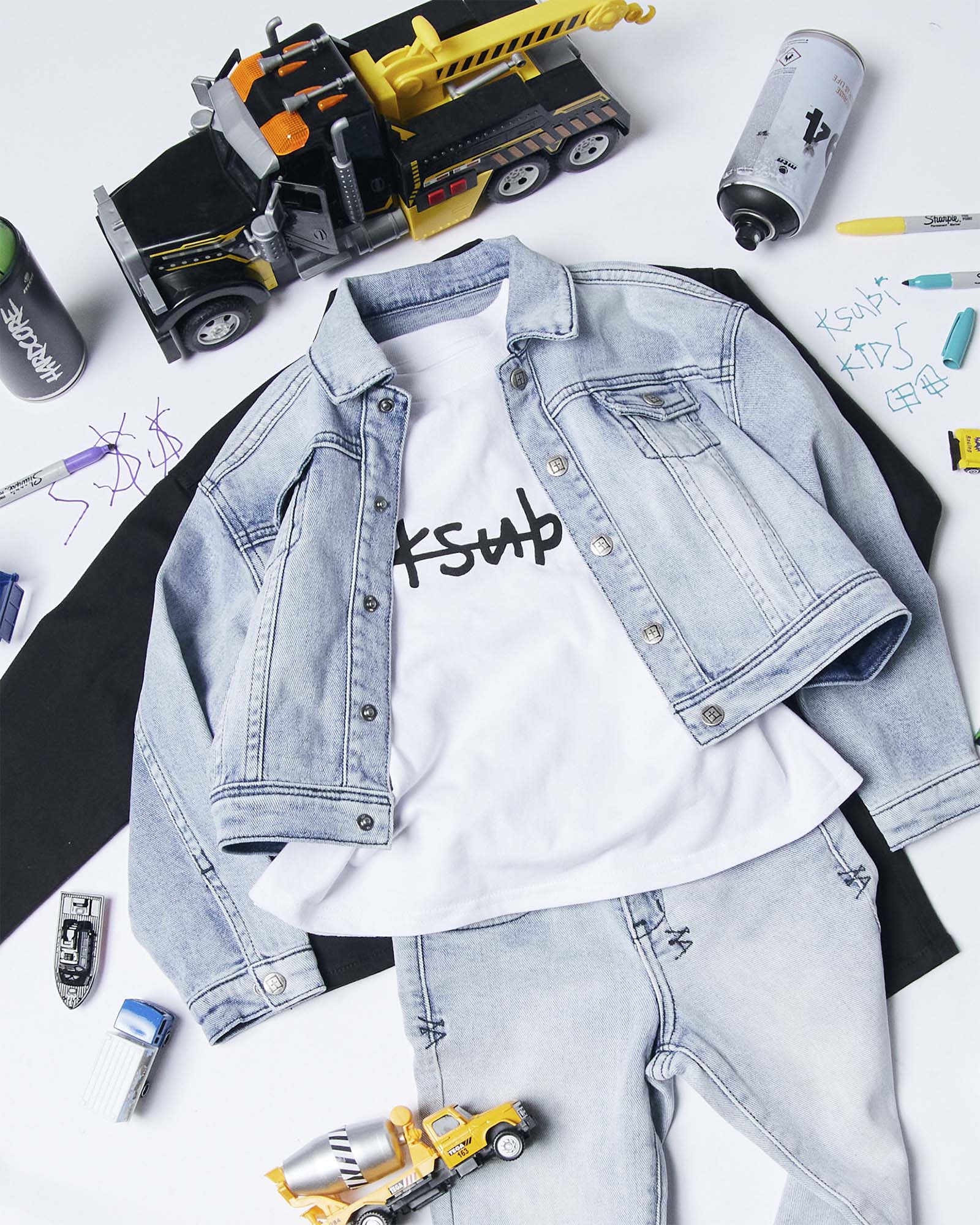 Lil Oh G Kids Jackets - Blue Denim