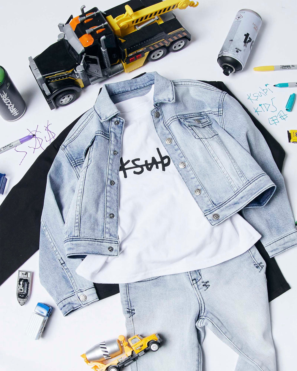 Lil Oh G Kids Jackets - Blue Denim