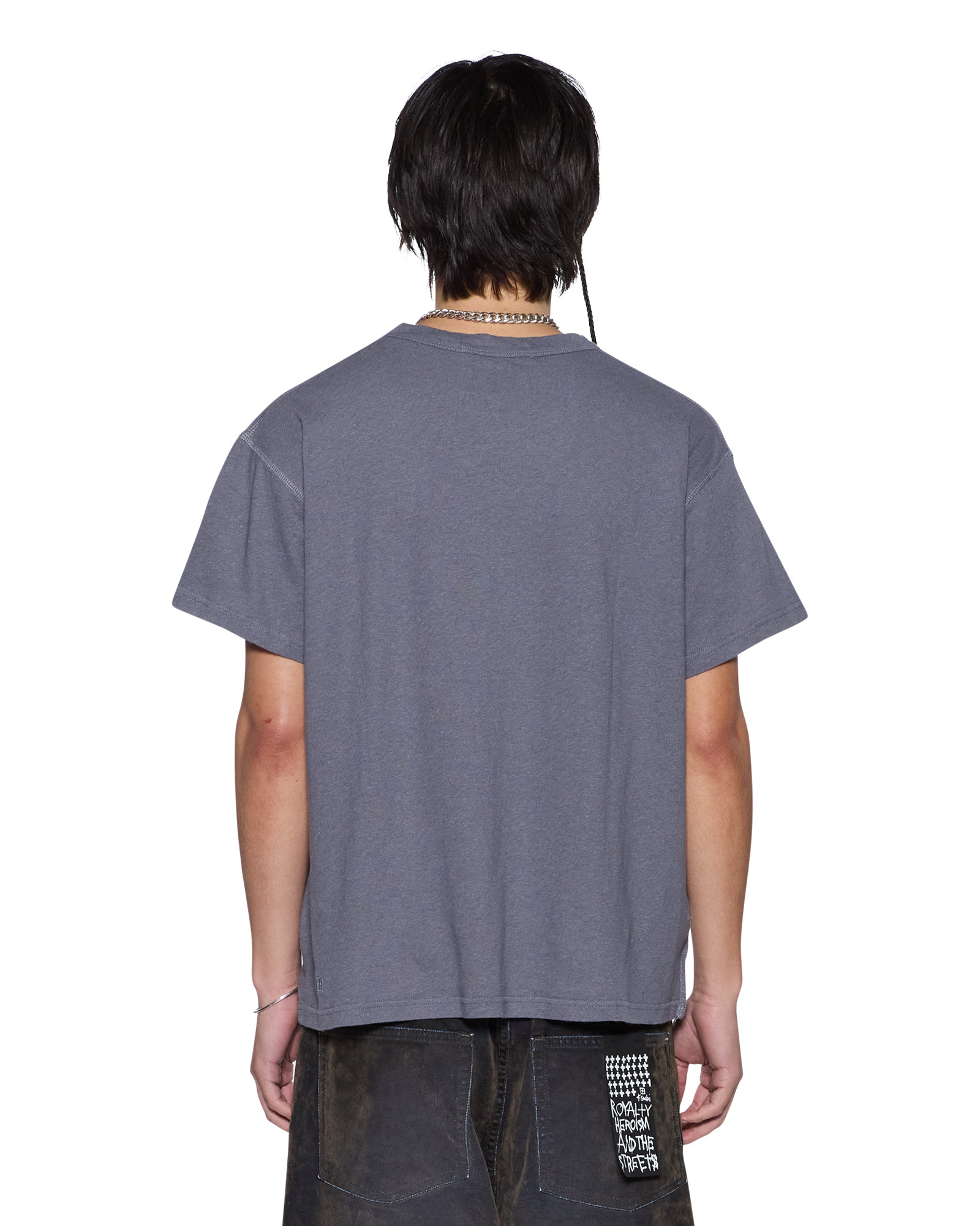 Mens Slub Sid Ss Tee Charcoal Tees