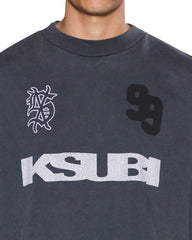 Mens Rugged Ekcess Ls Tee Blasted Black Tees