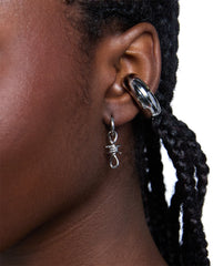 Barbed Wire Earrings Silver