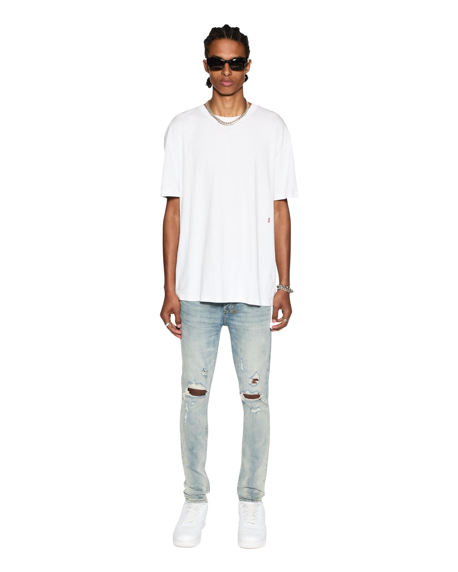 4x4 Biggie Ss Tee White/red