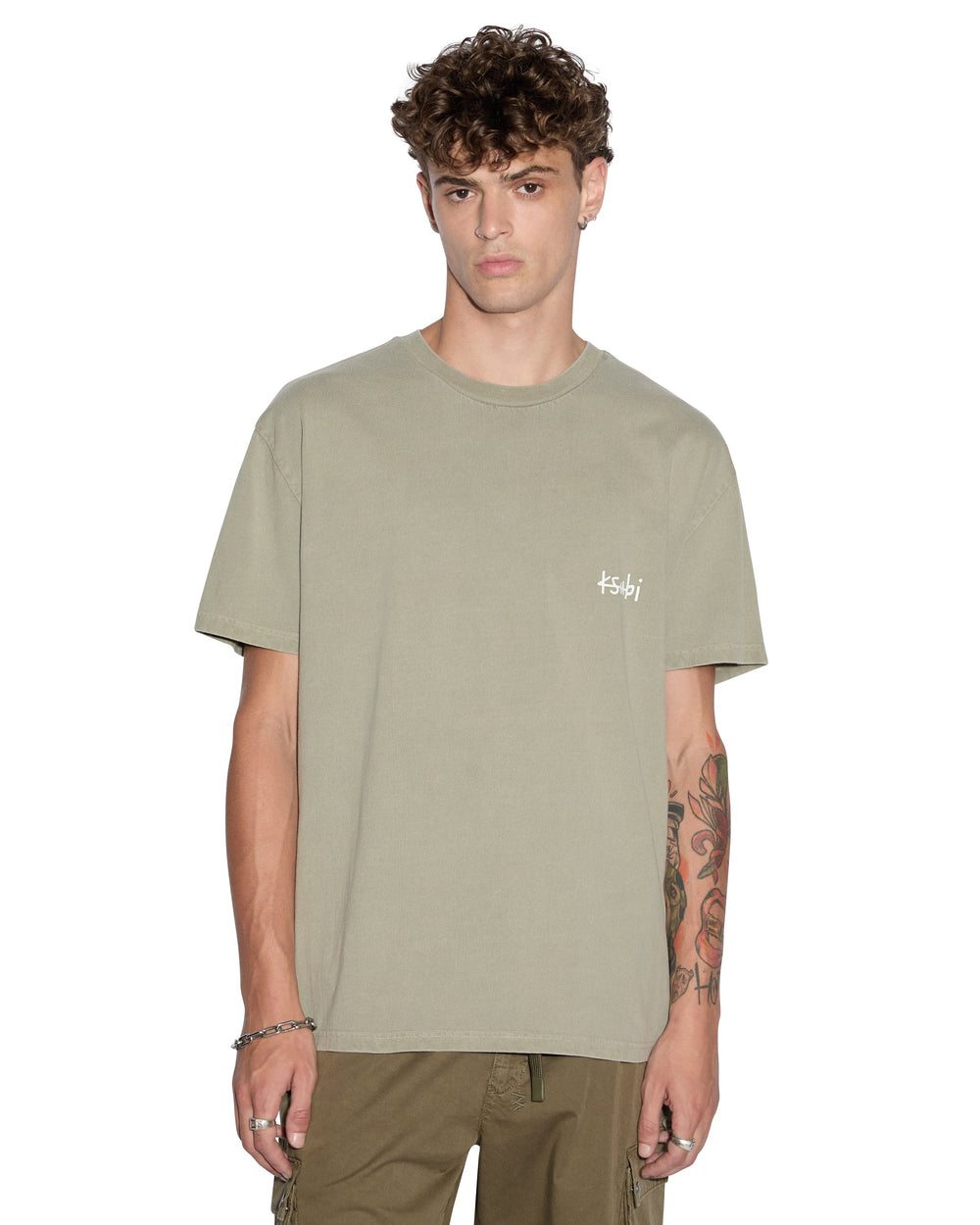 All Day Biggie Short Sleeve Mens T Shirts - Outback Khaki