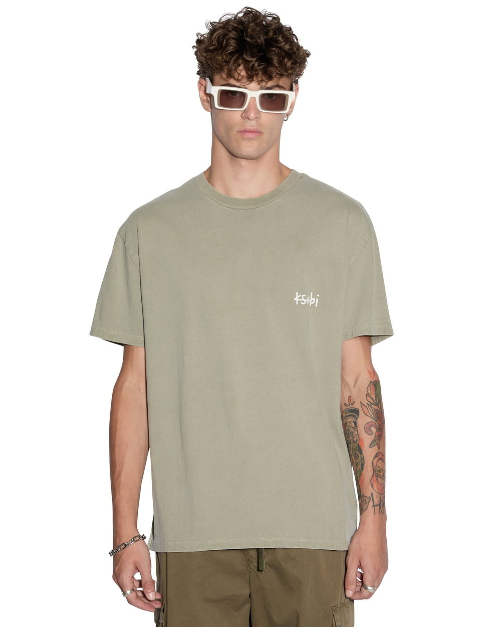 All Day Biggie Short Sleeve Mens T Shirts - Outback Khaki