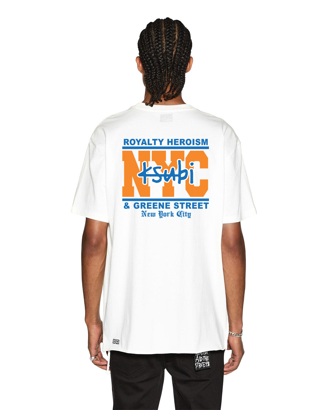 Mens Nyc And The Streets Ss Biggie Tee White Tees