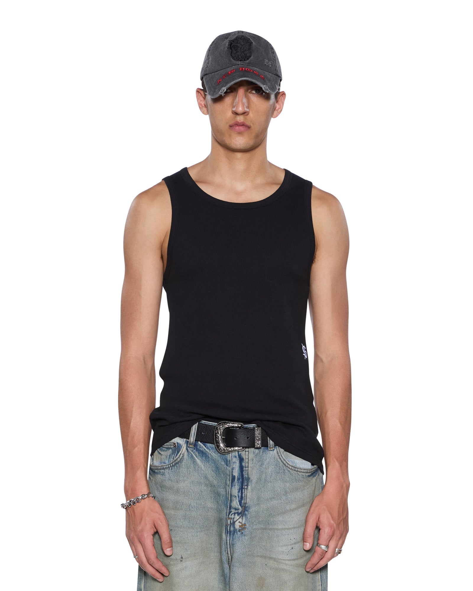 Mens Debut Singlet Black Tees