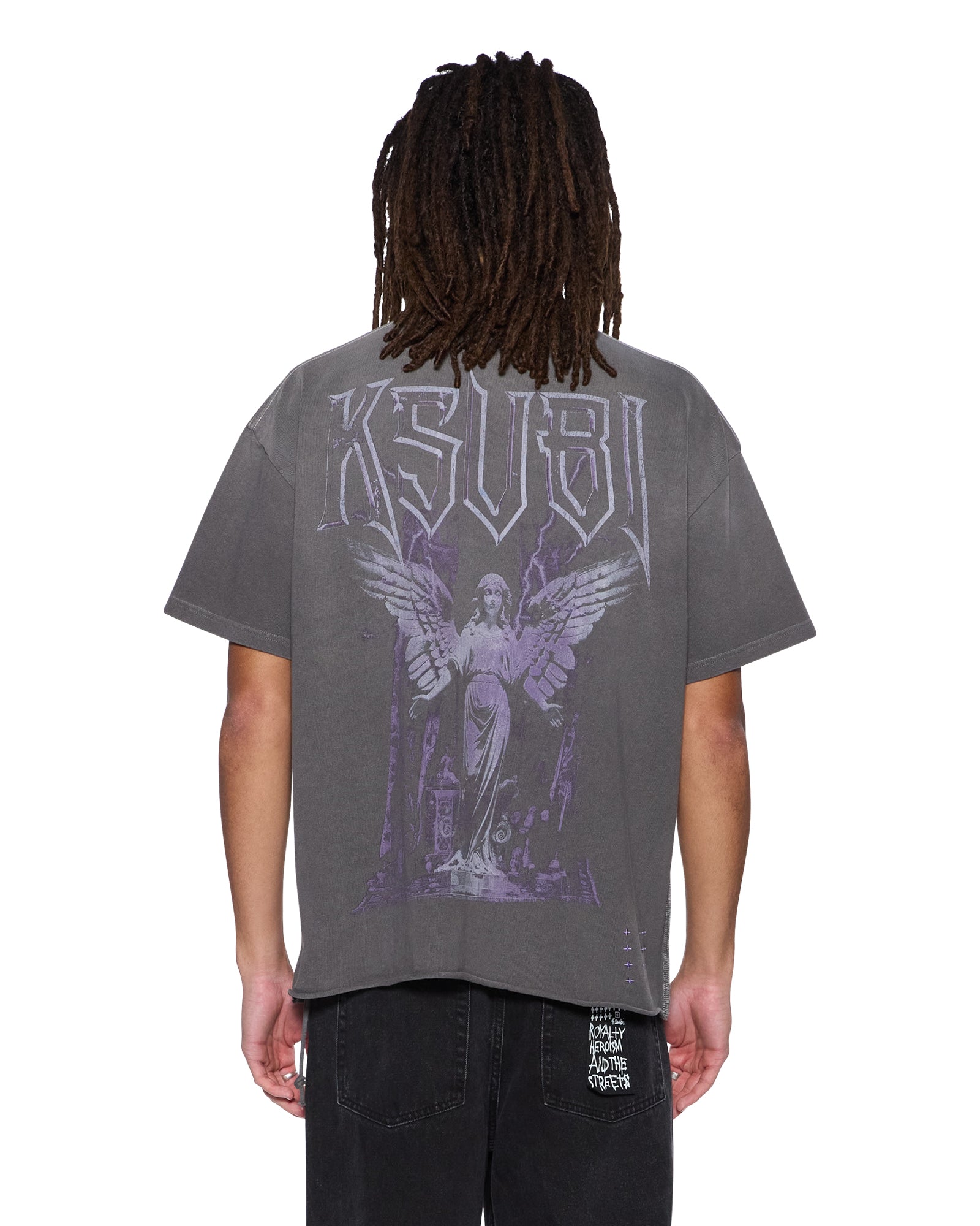 Mens Utopia Angel Ekcess Ss Tee Charcoal Tees