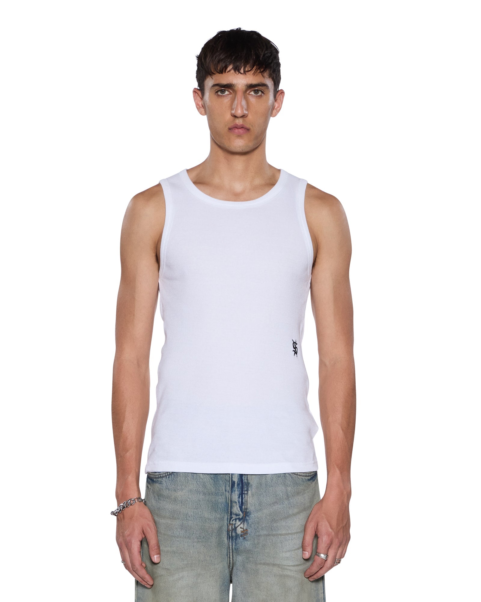 Buy Debut Singlet White Men's Tank Tops KSUBI