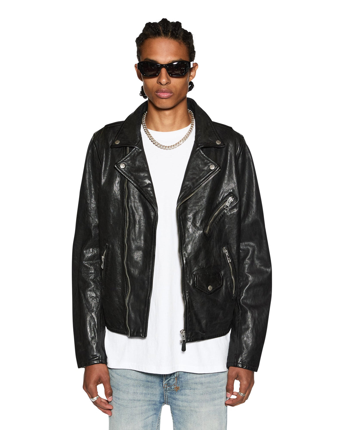 Buy Capitol Leather Jacket Black Ksubi