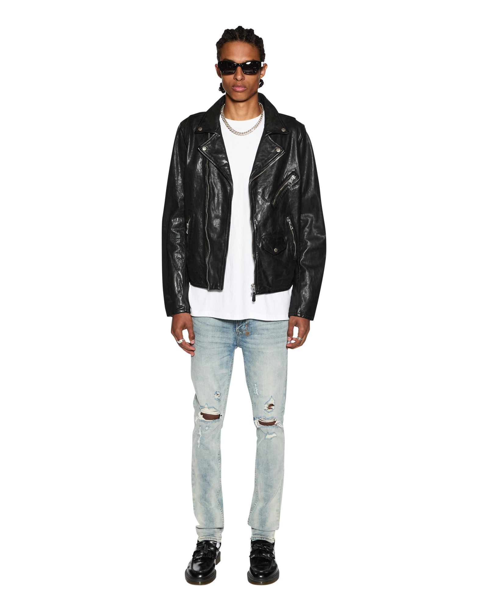 Buy Capitol Leather Jacket Black Ksubi