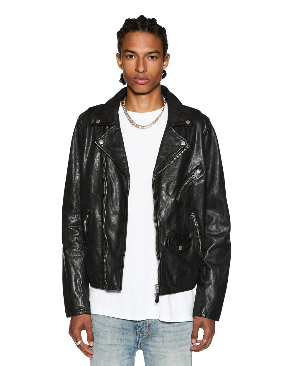 Buy Capitol Leather Jacket Black Ksubi