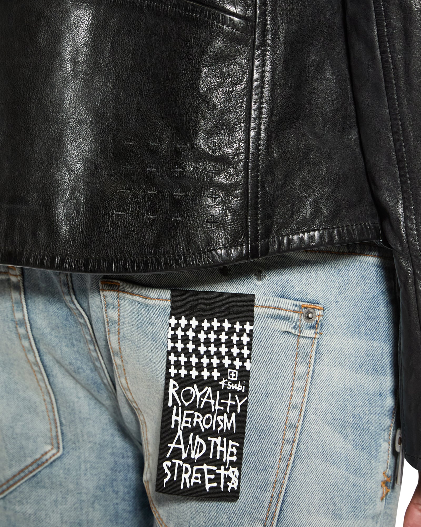 Buy Capitol Leather Jacket Black Ksubi