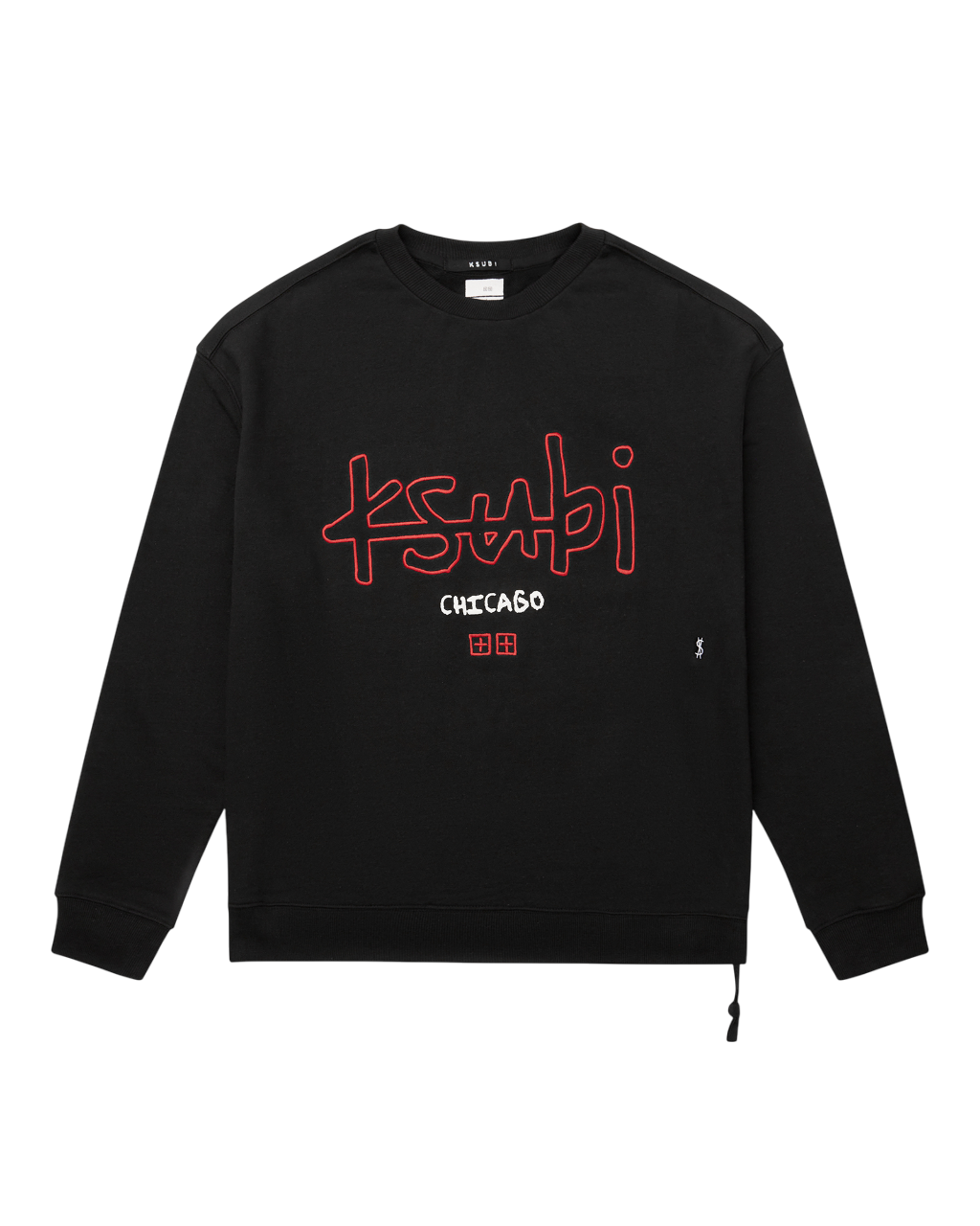 Buy Chicago 4X4 Biggie Crew Jet Black Men's Oversized Crew KSUBI