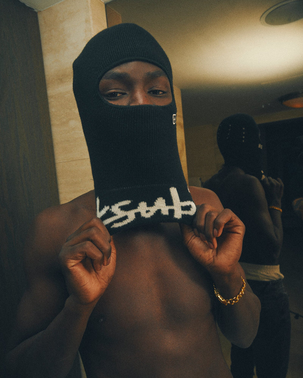 Inkognito Wool Balaclava - Black and White