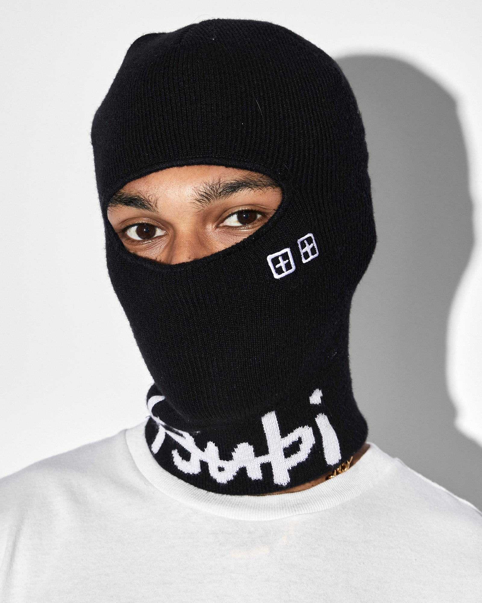 Inkognito Wool Balaclava - Black and White