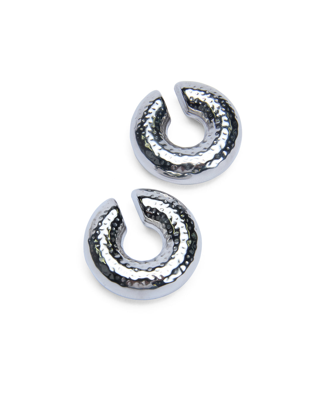 Silver Ripple Ear Cuff