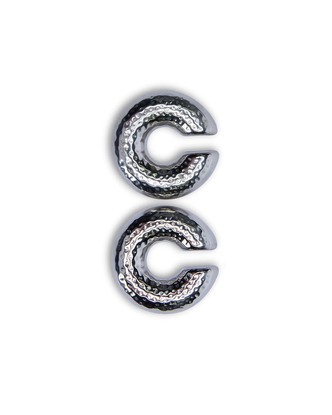 Silver Ripple Ear Cuff