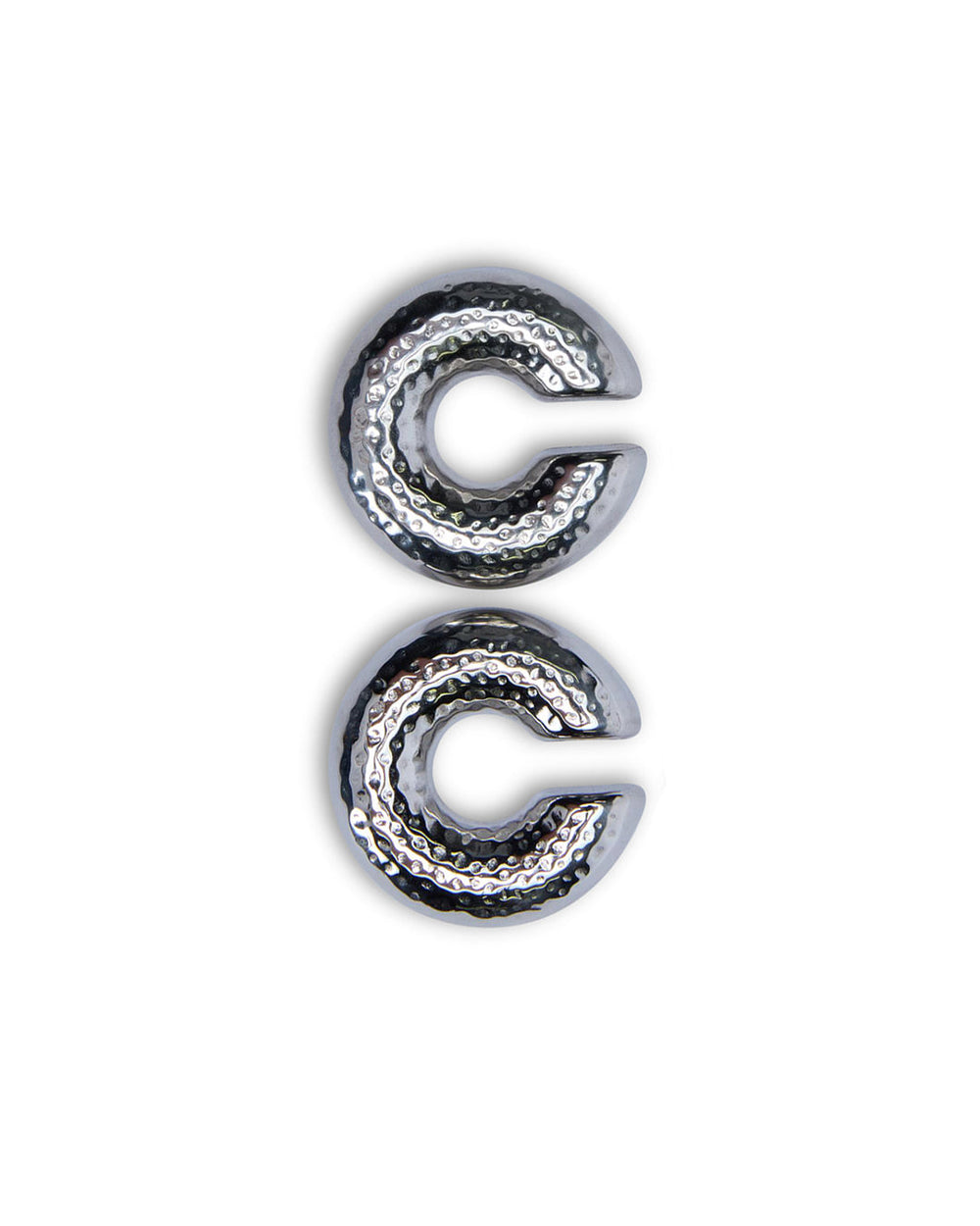 Silver Ripple Ear Cuff