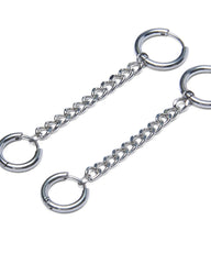 Silver Chainlink Huggies
