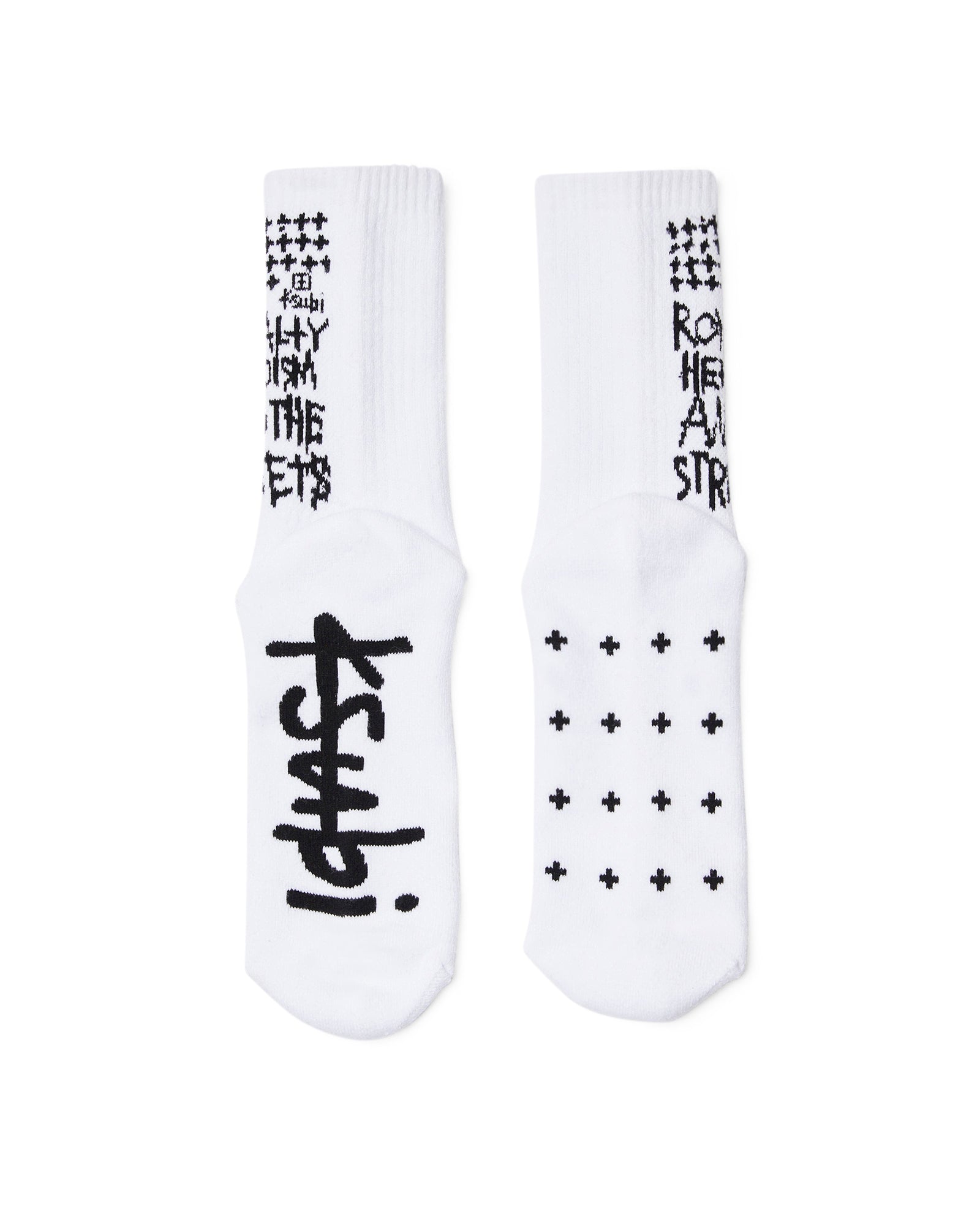 Royalty Crew Ksocks - White/Black Cotton