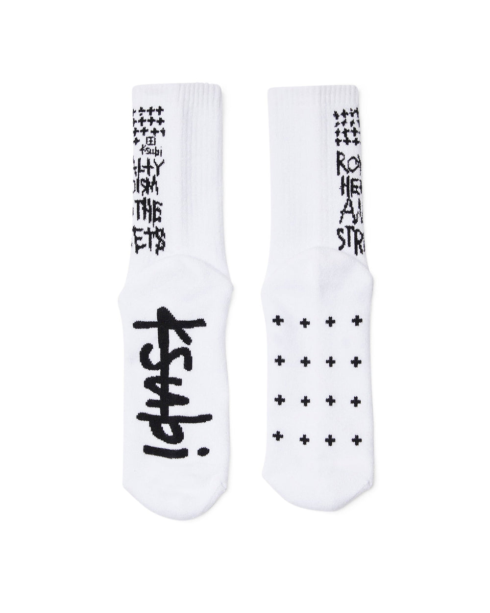 Royalty Crew Ksocks - White/Black Cotton
