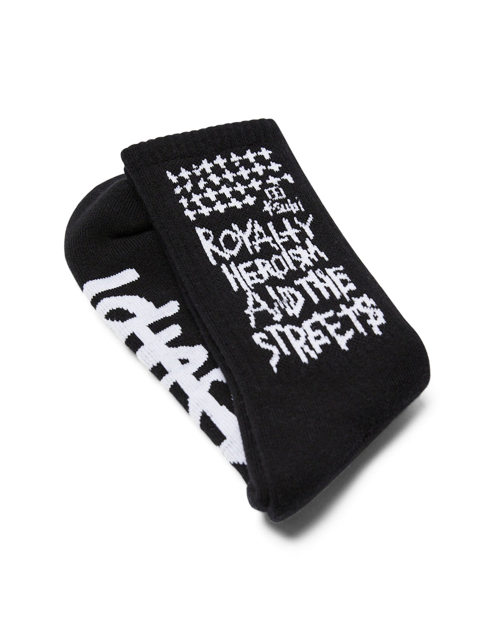 Royalty Crew Ksocks - Black/White Cotton