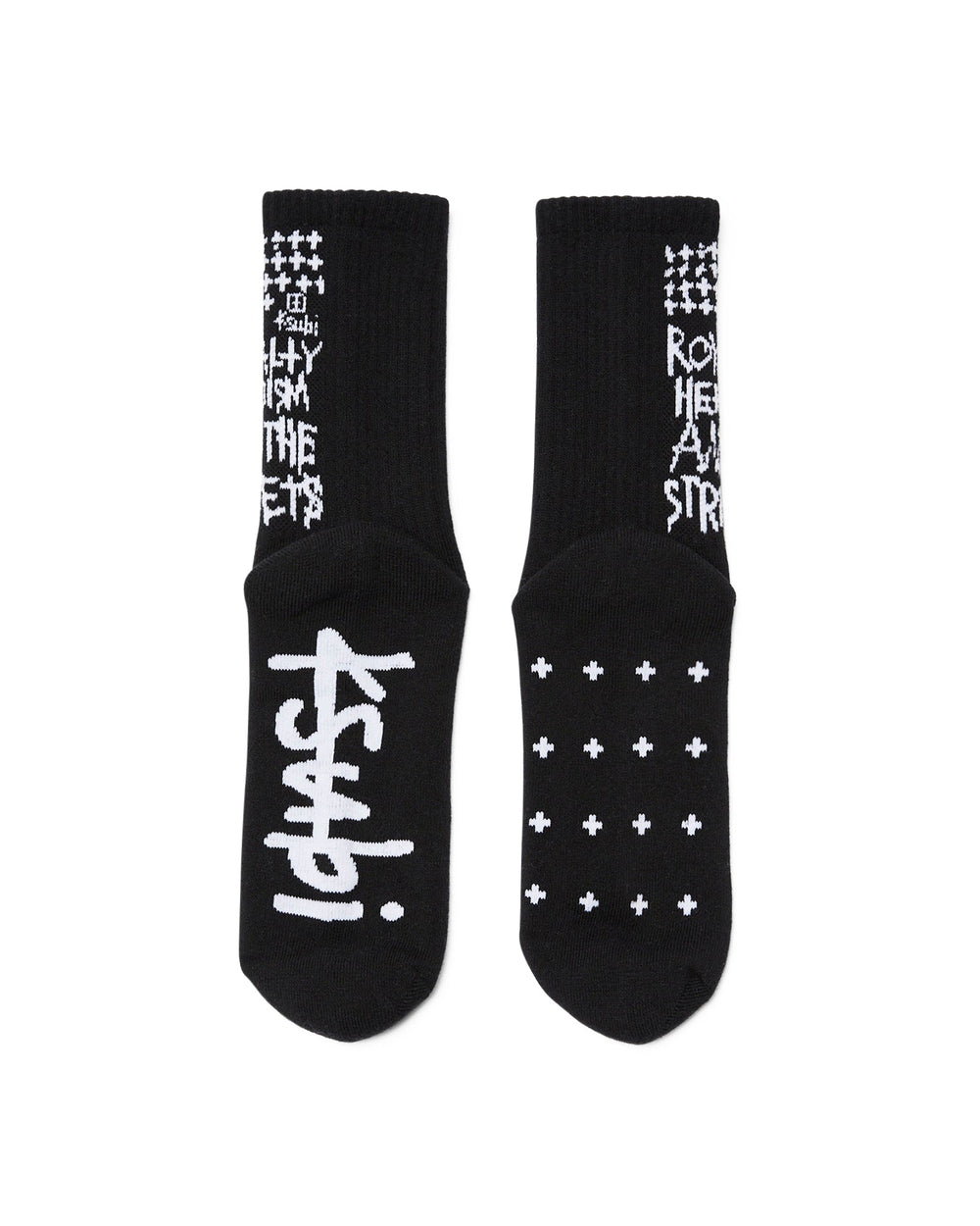 Royalty Crew Ksocks - Black/White Cotton
